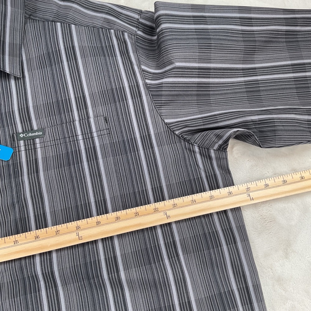 Columbia Rogers Peak Printed Long Sleeve Shirt Grey Black Striped XM5208-011 XL - Picture 8 of 10